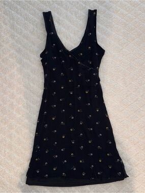 City Triangles Black Floral Slip Mini Dress